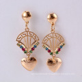 24723 Wholesale customized jewelry Muslim style sector shaped drop earrings for women